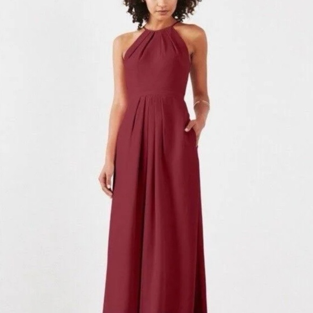 Weddington Way Isabelle Cabernet Bridesmaid Maid of Honor Prom Evening Gown S10